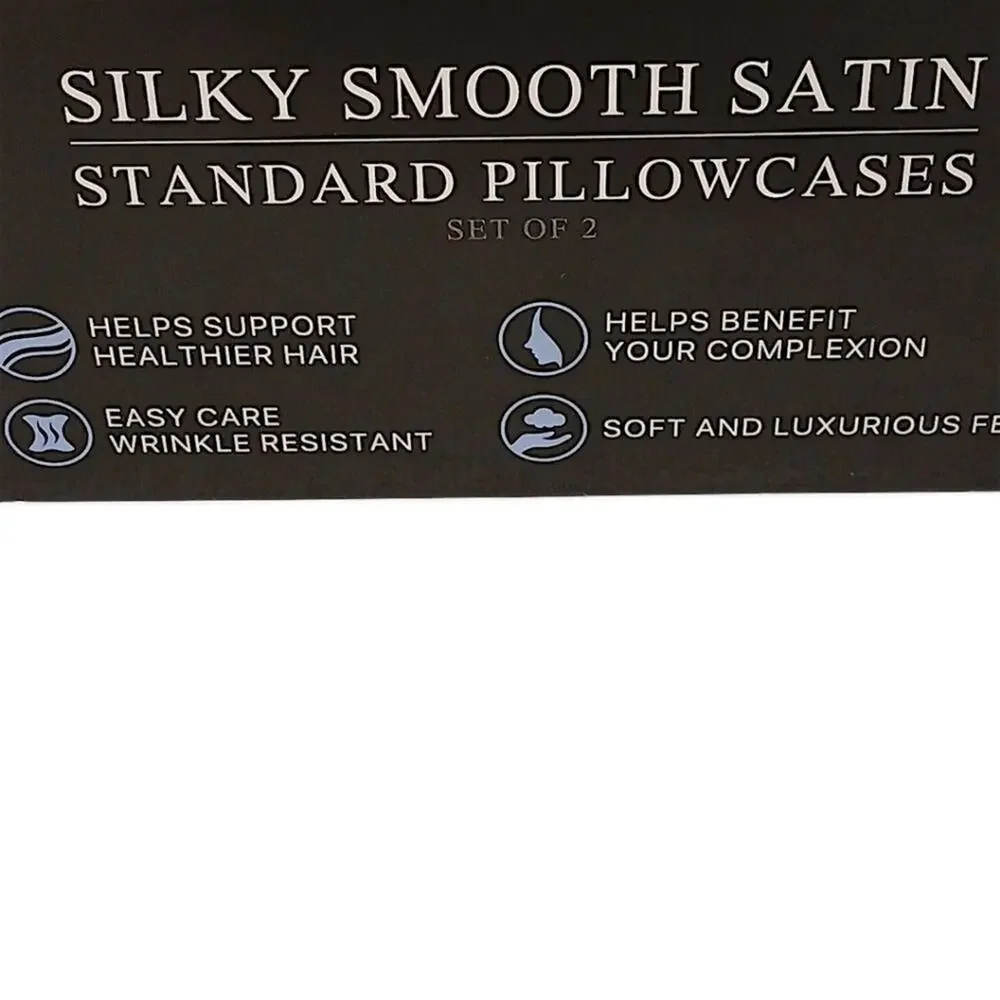 2 Pc Beautyrest STANDARD Satin Pillowcases Pastel MAUVE Silky Therapy Hair Skin